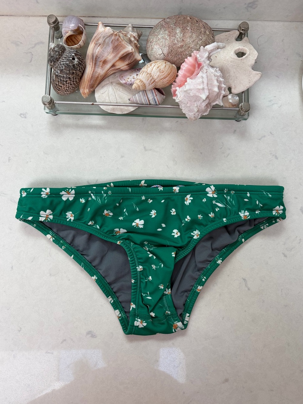 Jolyn Clothing Green Floral Swim Bikini Bottoms